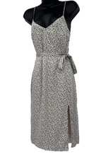 Abercrombie & Finch Leopard Print Slip Dress NWT XS beach wedding capsule classy