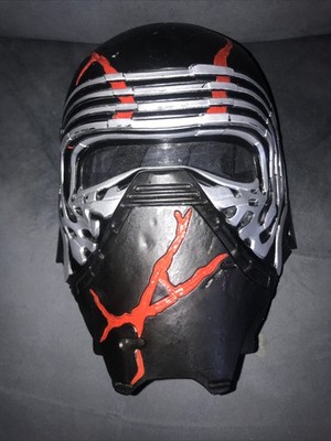 Star Wars Kylo Ren Hasbro Mask With Red Light Brightens More With Louder Voice.