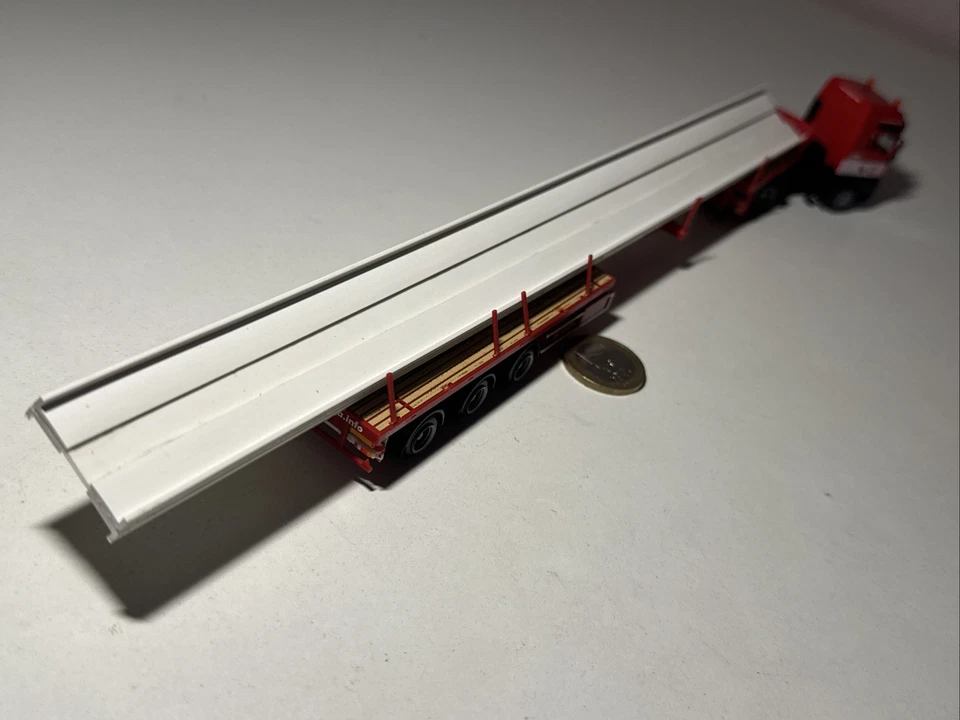 M731 Herpa MAN Noteboom Colonia Spezialfahrzeug Tieflader Schwerlast mit Ladung - Bild 4 von 4