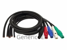 GENERICO 2/0 Cam Lok Tails Set 10ft 120/208V 5-Wire FFFFF Color-Coded Boots