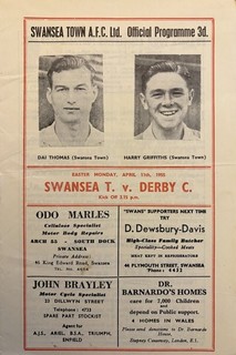 Swansea v Derby County Div 2 1954/55