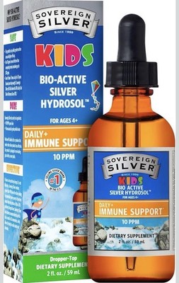 2 pack Sovereign Silver Bio-Active Silver Hydrosol Liquid for Kids Immune Suport