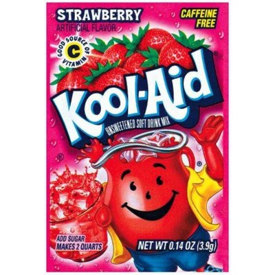 24x Kool-Aid Packets Strawberry .14oz Drink Mixes New Fresh Stock