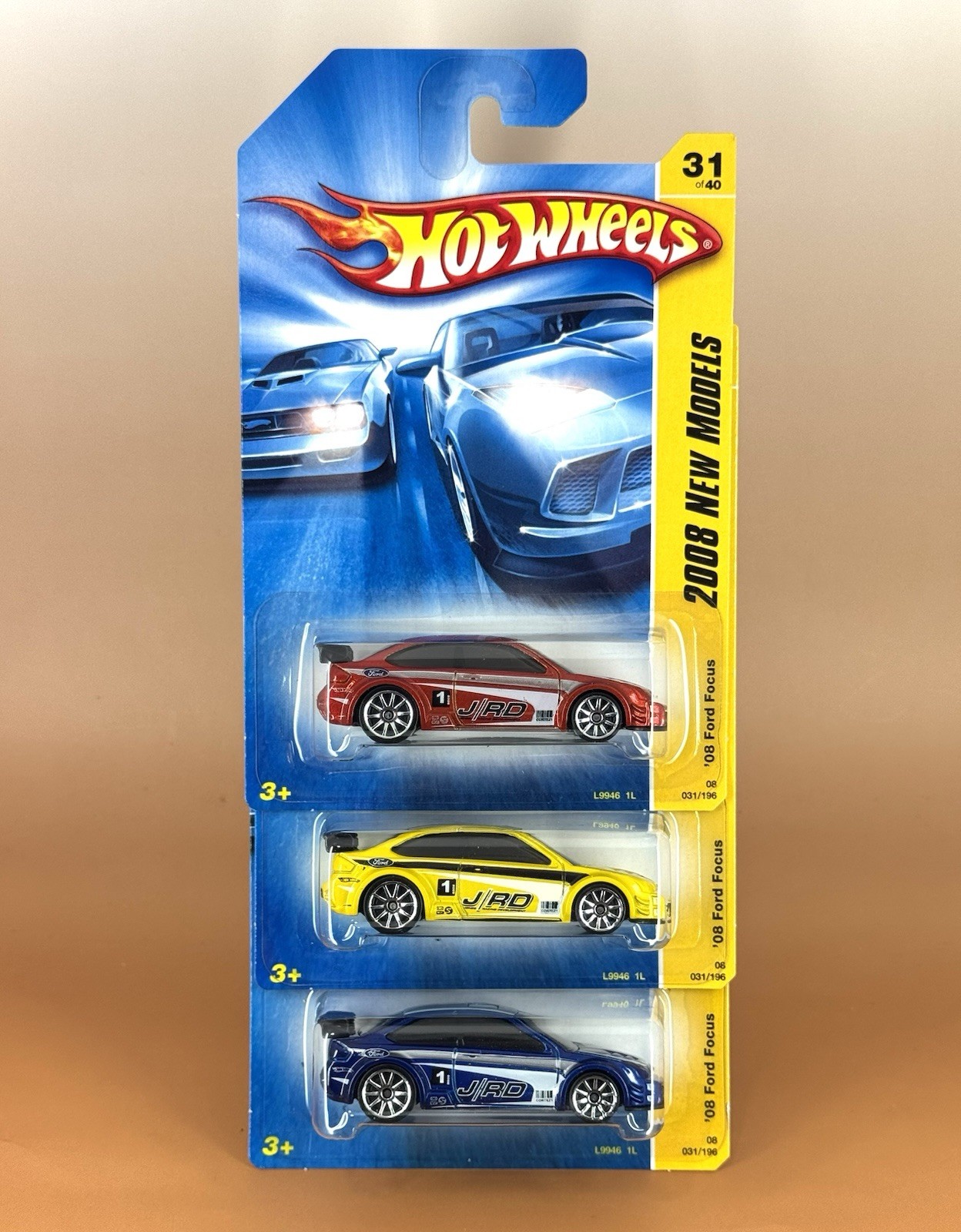 Hot Wheels 2008 New Models ’08 FORD FOCUS (lot of 3 variations) w/10s hubs 31/40