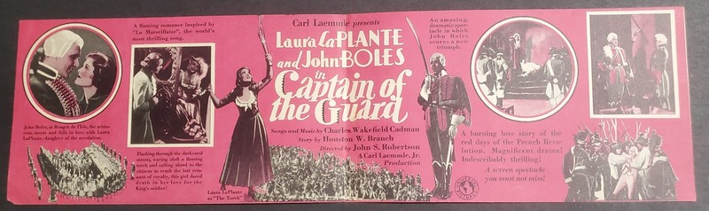 CAPTAIN OF THE GUARD (1930) Laura LaPlante John Boles ORIGINAL Movie Herald
