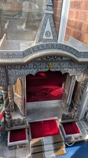 Large Hindu Indian Shrine Home Temple Handcrafted Wooden, Aluminium & Copper