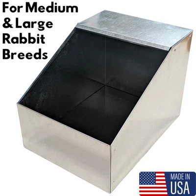MAD CAT FARM Standard Metal Rabbit Nest Box with Removable Floor - Fits Most Breeds!