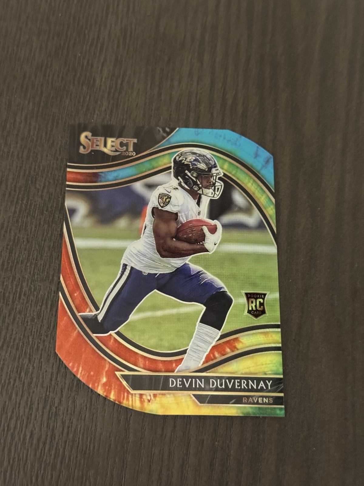 2020 Panini Select Field Level Tie Dye Die-Cut /25 #377 DEVIN DUVERNAY Rookie RC
