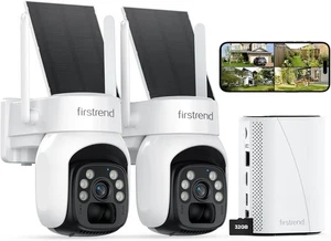 2K Solaire WiFi Accueil Système de caméra de sécurité sans fil en plein air batterie audio alimentée