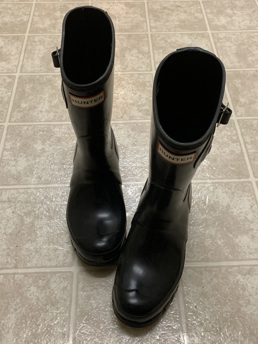 Black hunter boots clearance size 6