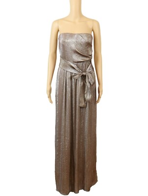 Gucci Metallic Gray Side Draped Gown | eBay