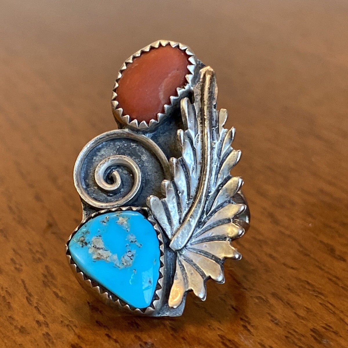 Wonderful David K Lister Navajo Ring Sterling Silver Turquoise