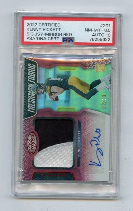Kenny Pickett Panini Certified #201 Signature Jersey-Mirror Red