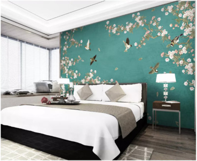 3D Flower Branch Bird G5613 Wallpaper Wall Murals Removable Self-adhesive Honey