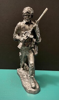 Michael Ricker Pewter USMC Marine Rifle Gun Vietnam War Soldier POW ...