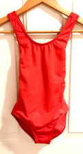 Destira CM Child Medium Girls Gymnastics Leotard Coral Pink Cross strap back