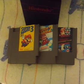 Lot 6 Nintendo NES Games Mario 1,2&3 Tetris* Dragon Power*Tecmo Bowl With Sleeve
