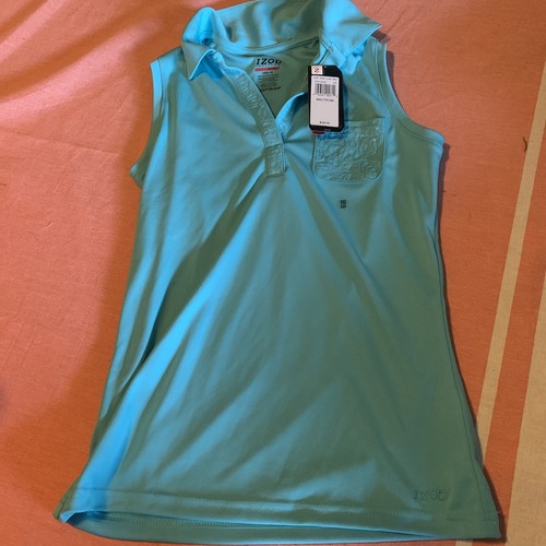 tags womens izod tank top xxs blue 