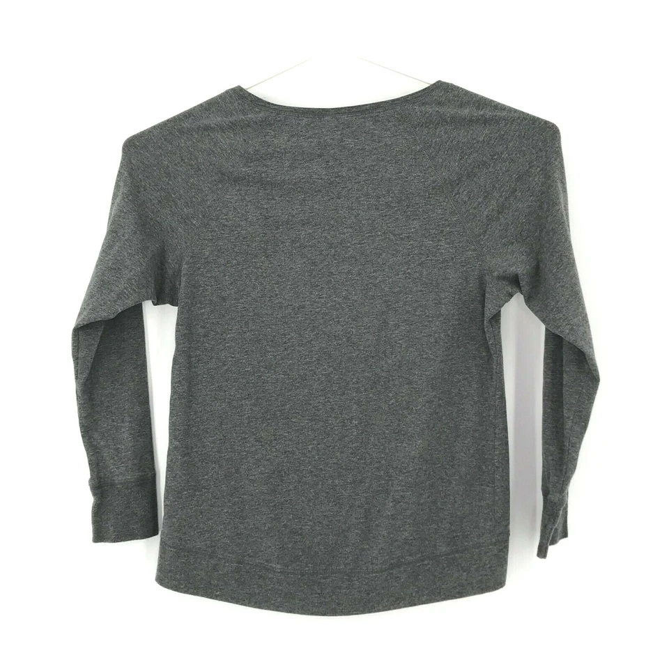 Camisa para mujer Danskin Now gris mediana manga larga pulóver ropa deportiva informal top Foto 2 de 4