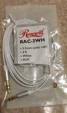 Brandnew Rosewill RAC-3WH - 3-Foot 3.5mm Flat Audio Cable, White