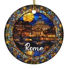 Rome Ornament Christmas Tree Keepsake Souvenir Gift Italy Travel Gift