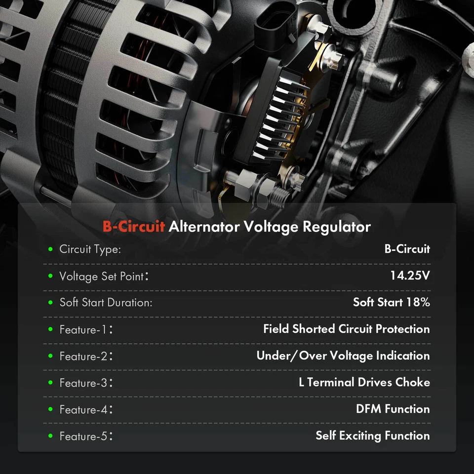 Regulador alternador 14V para Volkswagen Touareg 2006-2010 3,6L 4,2L circuito B Foto 2 de 4