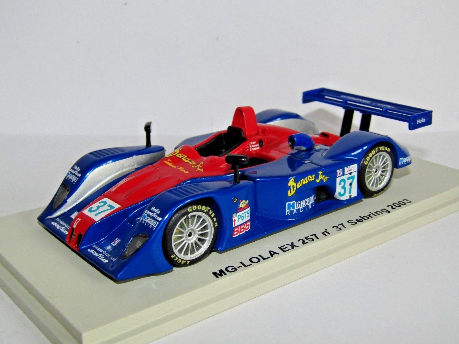 SPARK MG-LOLA EX 257 #37 SEBRING 2003 1/43 SCMG09 FIELD-DURAND-DAYTON