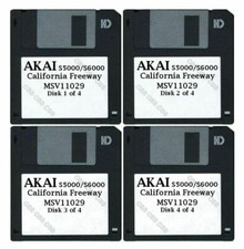 Akai S5000 / S6000 Set of Four Floppy Disks California Freeway MSV11029