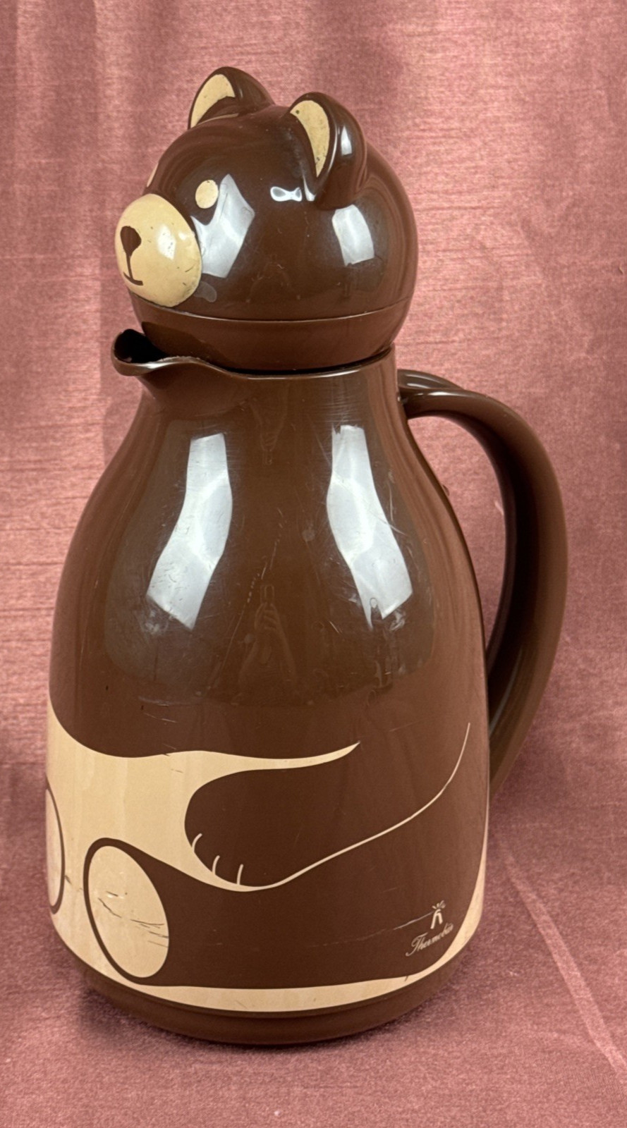Thermoskanne Kanne Kaffee Tee Thermobär Helios Brauner Bär 1 Liter Retro Vintage