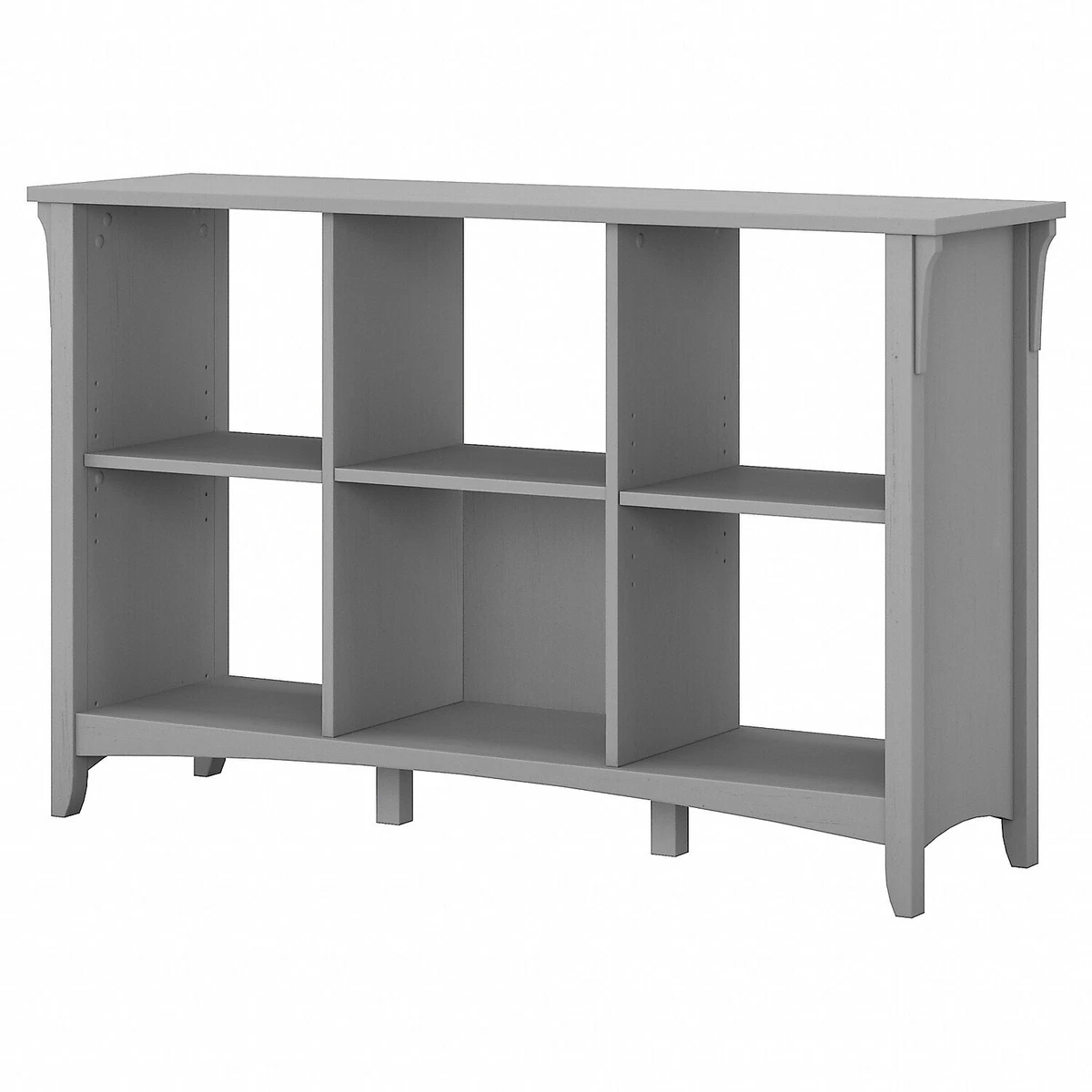 Bush Furniture Salinas 6 Cube Organizer Cape Cod Gray SAB148CG 03