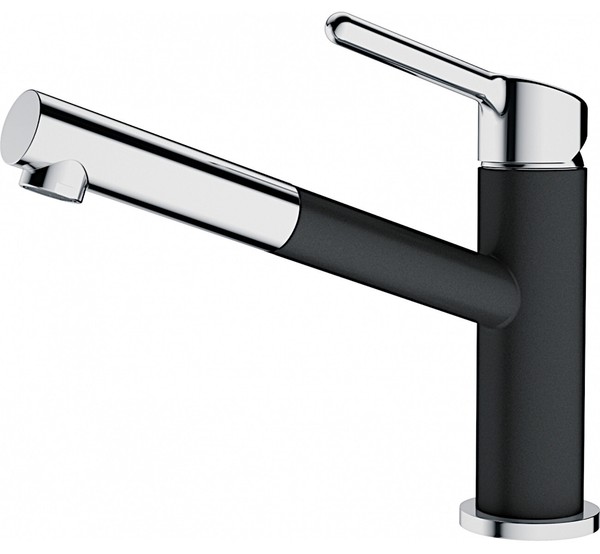 Franke Armatur Orbit In CHROM-ONYX Mit Zugauslauf / KüChenarmatur / Einhebelm...-image
