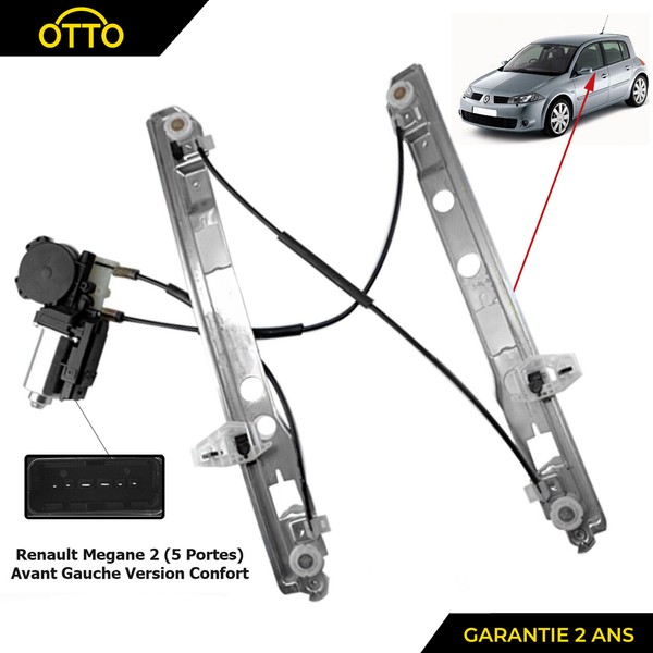 Partsline 6-Pins Mechanismus E-Fensterheber Vorne Links Megane II 5 TüRen Temic-image