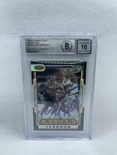 Allen Iverson Signed 1996 Bowman’s Best Retro Refractor Rookie Beckett 10 Auto