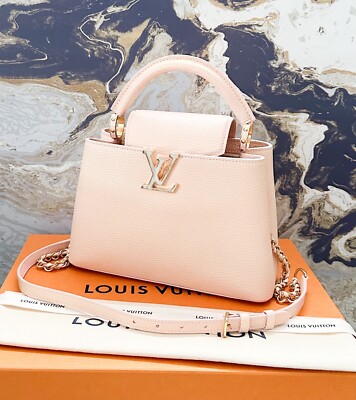 Louis Vuitton Capucines BB Metallic Taurillon Seashell Chain