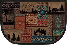 Fireplace Hearth Rug Fireplace Mats Cabin Southwestern Fireproof Fire Resistant