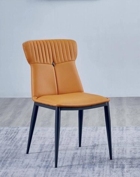 Braune EsszimmerstüHle Designer Kunstleder Einsitzer Edle HolzstüHle-image