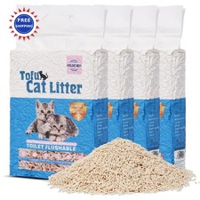 Tofu Cat Litter 22.4LB FEELING BEST 22.4LB5.6LB 4 Bags Fast Clumping Dust-Free