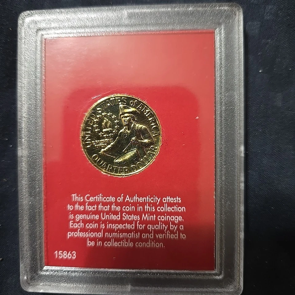  Gold Layered 1776-1976 Bicentennial Washington Quarter - Image 2 of 4