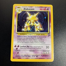 pokemon card 1 102 Pokémon Base Set Alakazam Holo 1/102 If heads 🧠✨ Alakazam — Base Set