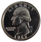 1962 PROOF CAMEO SILVER WASHINGTON QUARTER  (Q103)