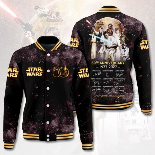 Star Wars 50th Anniversary Varsity Jacket Premium - product listing photo