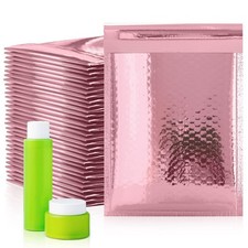 Rose Gold Metallic Bubble Mailers Padded Waterproof Self Seal 600 Count 4 x 7 in