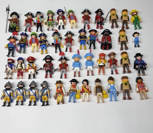 Vtg Lot Of 44 Playmobil Figures Pirates, Women, Soldiers and more. Misc Years