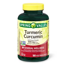 Spring Valley Turmeric Curcumin with Ginger Powder DietarySupplement 500mg 180ct