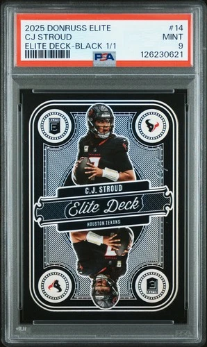 2025 Donruss Elite Football Black C.J. Stroud #14 PSA 9