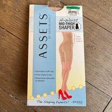 SPANX Assets Women's 3 155lbs-180lbs High Waist Mid Thigh Shaper Shorts Nude