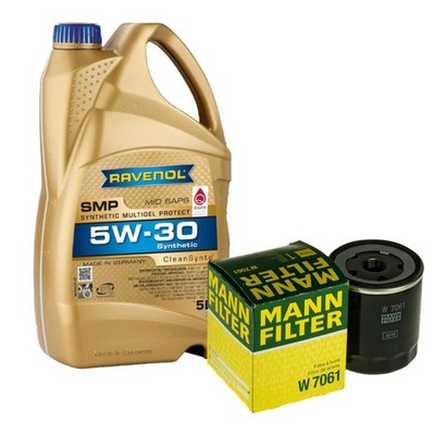 MANN Inspektionspaket 5L RAVENOL SMP 5W-30 für Mazda CX-5 2.2 D 6 Kombi 3