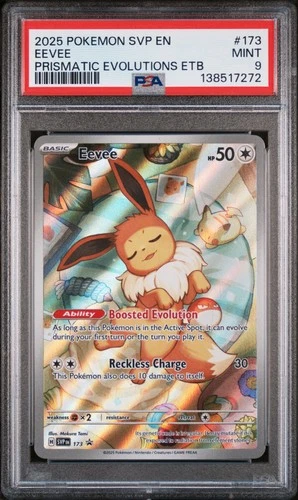 2025 POKEMON SVP EN-SV BLACK STAR PROMO #173 EEVEE PSA 9