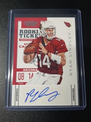 Ryan Lindley - Contenders Football 2012 - Cardinals - Rookie Ticket - Auto - RC