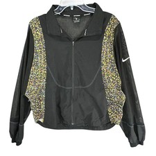 Nike Running Jacket Womens S Black Icon Clash Sheer Packable Dri Fit - FLAWED